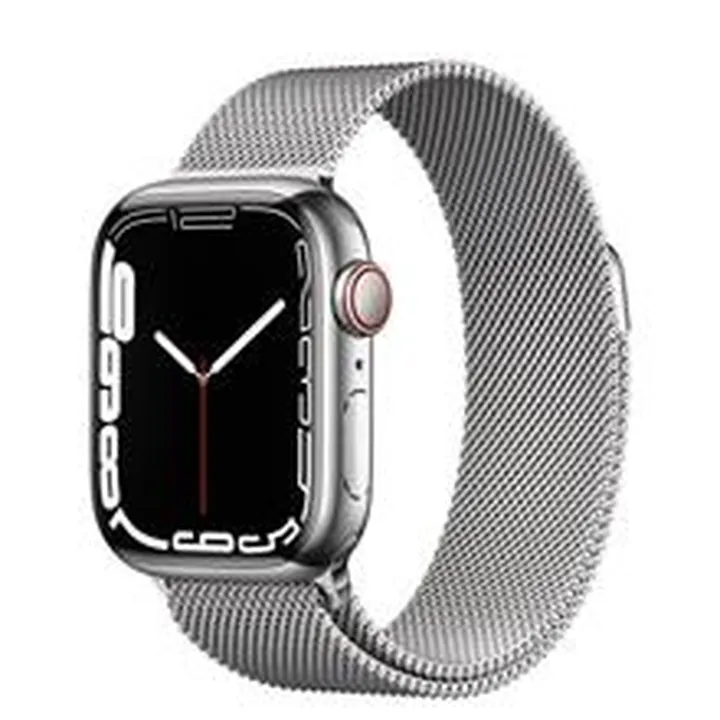 ساعت هوشمند اپل واچ سری 7 استیل نقره ای 41 میلیمتری با بند Silver Milanese Loop