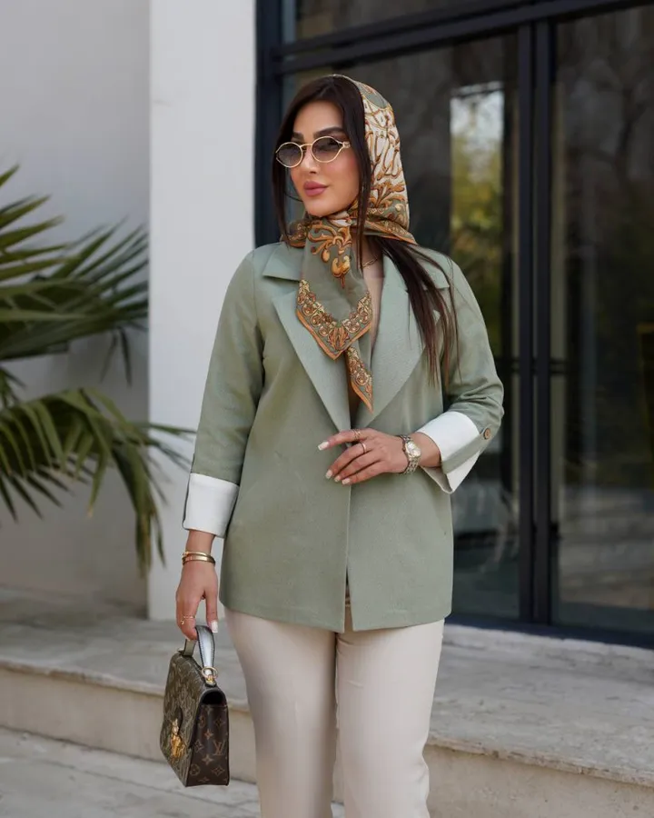 کت زنانه  لینن کجراه درجه یک  مناسب 36 تا 46