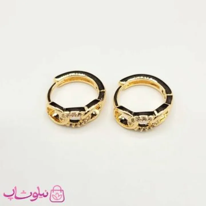 گوشواره حلقه ای کارتیه ژوپینگ نگیندار ظریف کد 1291