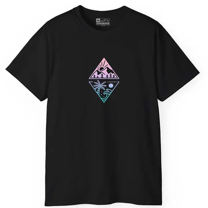 تی شرت آستین کوتاه مردانه پاد آفرین مدل طبیعت کد 0...