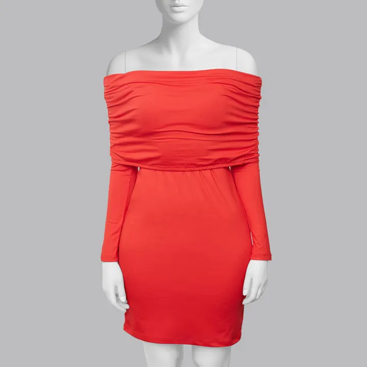 پیراهن یقه قایقی زنانه مدل 835353558 طرح ترندیول