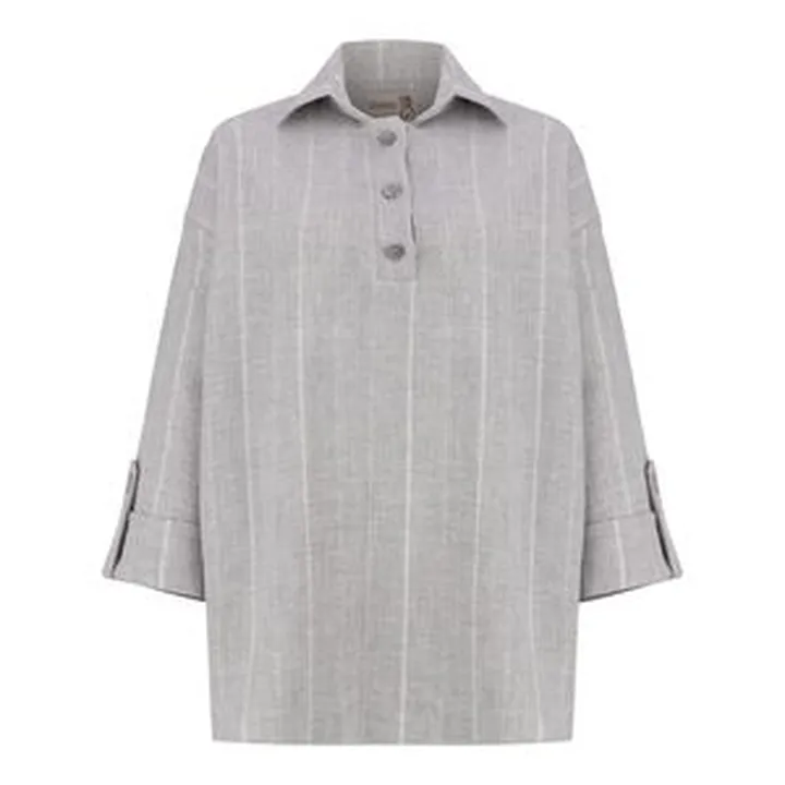 مانتو زنانه السانا مدل آلنام کد 224503 رنگ طوسی