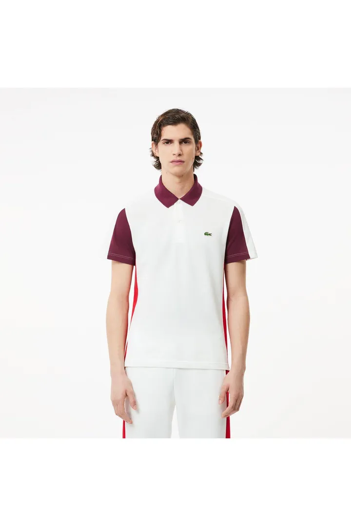 <span class="text-styled__StyledSpan-sc-d280c10c-1 dvOaRP">Lacoste< span>چوگان سفید رنگ بلوک شده با تناسب معمولی مردانه