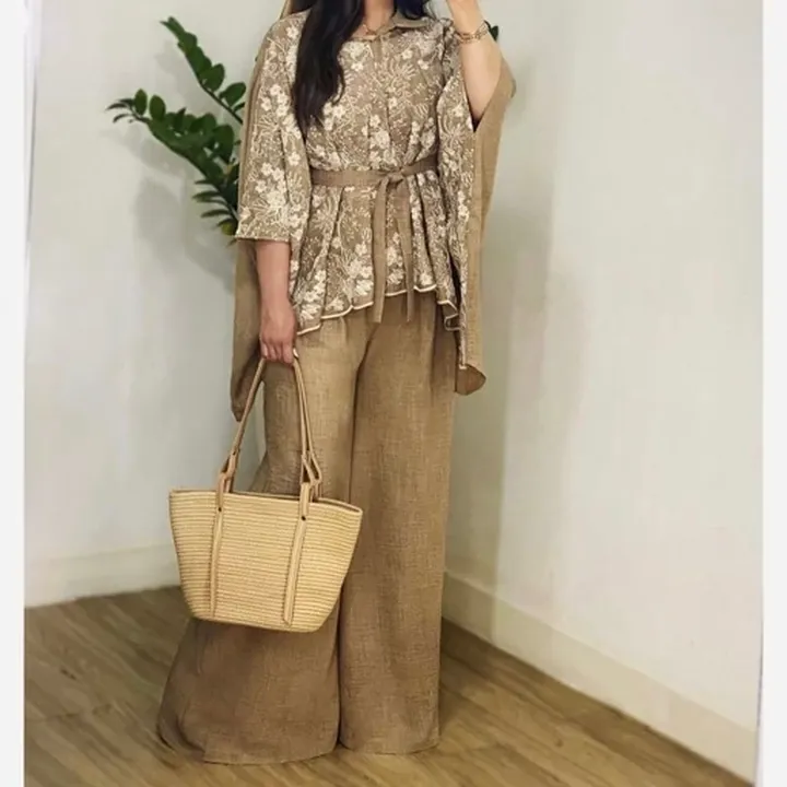 ست پانچ و شلوار ارسال رایگان جنس شانتون 