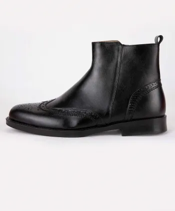 نیم بوت چرم مردانه شهر چرم Leather City مدل F6032