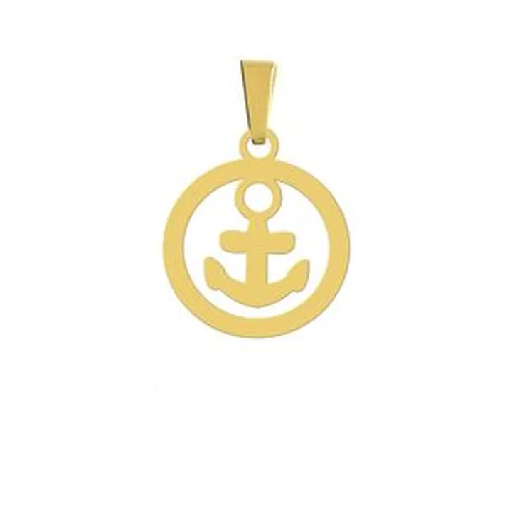 آویز گردنبند هایکا مدل دایره و لنگر کد a.h 65