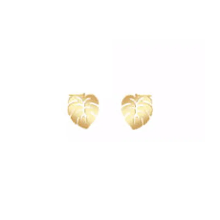 گوشواره طلا زنانه طرح برگ انجیر