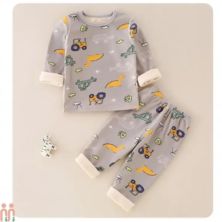 لباس زمستانی بچگانه بلوز شلوار گرم داخل خز...