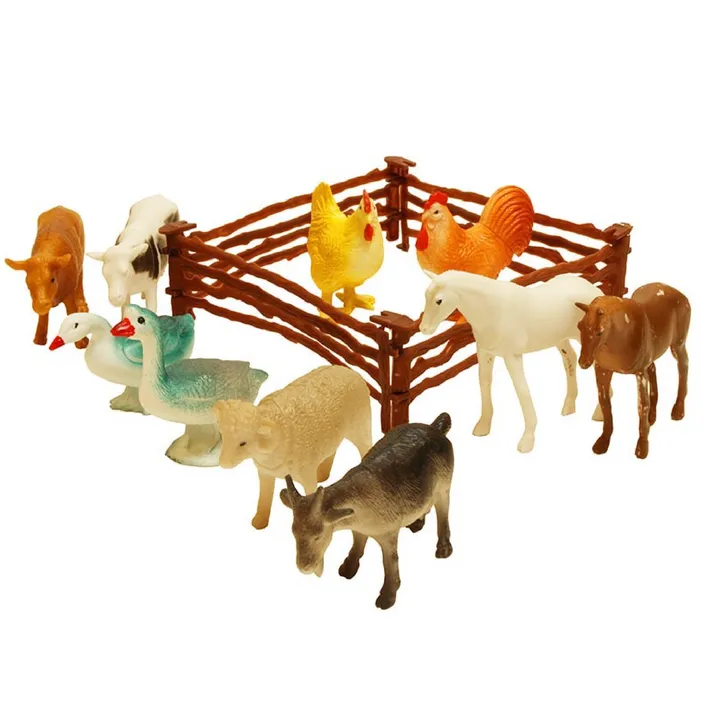 فیگور نیکی تویز طرح حیوانات اهلی مدل FARM ANIMALS بسته 14 عددی