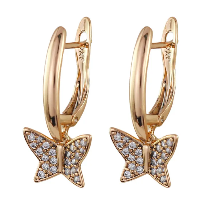 گوشواره زنانه ژوپینگ مدل پروانه کد AAC1072