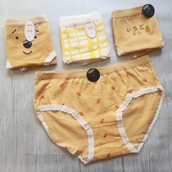 شورت زنانه عروسکی نخی پنبه بسته 4 عددی