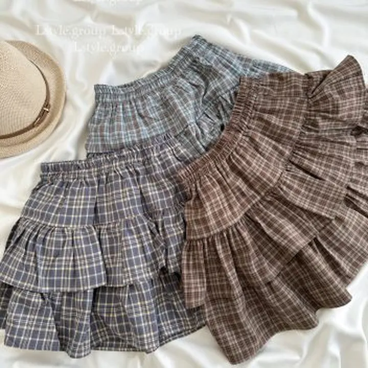 دامن چهارخونه کوتاه کد990