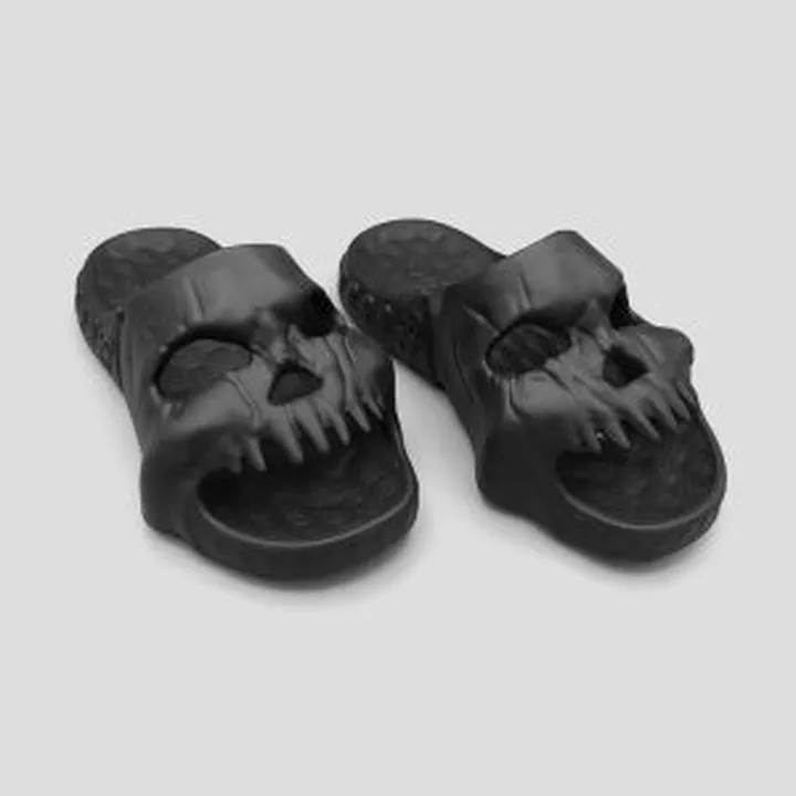 دمپایی اسکلتی مدل Angry Skull رنگ مشکی کد Drk-557d2