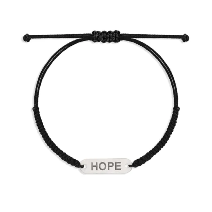 دستبند نقره HOPE ادور مردانه