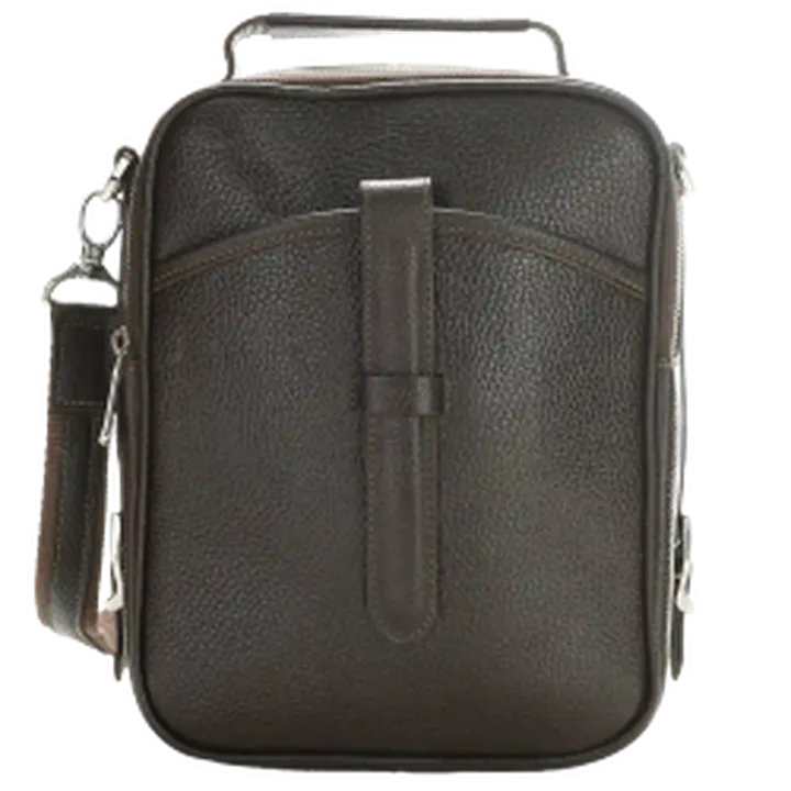 کیف دوشی مردانه چرم طبیعی مدل سانا کد 1201