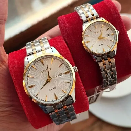 ست زنانه مردانه ساعت مچی سیکو دارای رنگبندی Seiko5