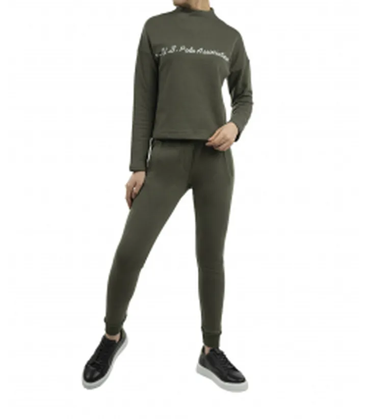 ست تیشرت و شلوار نخ پنبه راحتی زنانه یو اس پولو مدل AM-USP-1251A05