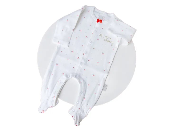 سرهمی جورابدار نوزادی دخترانه طرح گیلاس دانالو Danaloo