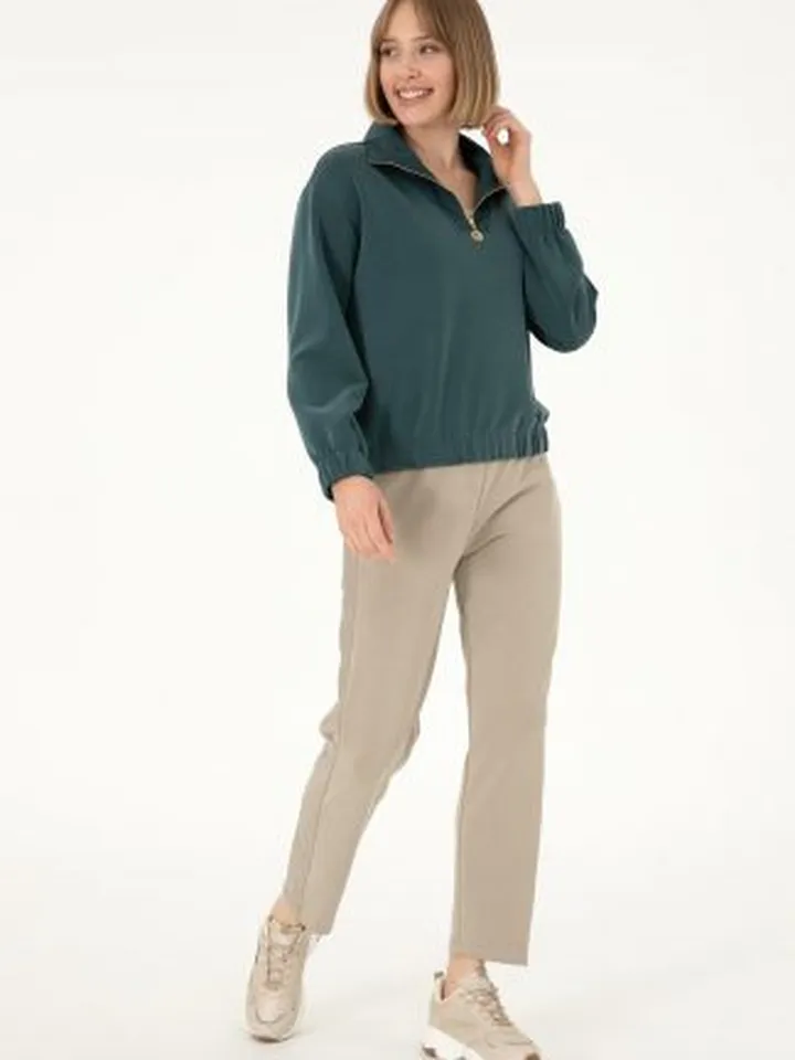 شلوار راحتی زنانه خاکی روشن یو اس پولو