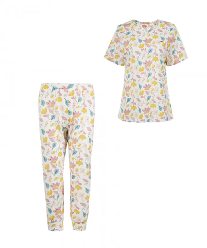 ست تیشرت و شلوار نخی راحتی زنانه مادر مدل MA423W