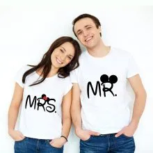 تیشرت ست MR & MRS مدل A 5