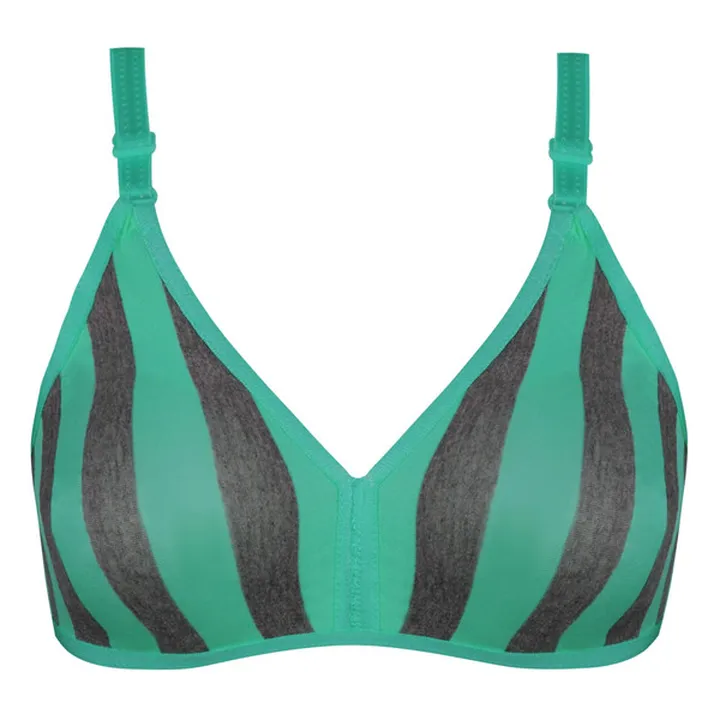 سوتین زنانه ماییلدا مدل راهراه بدون فنر کد 5046 ر...