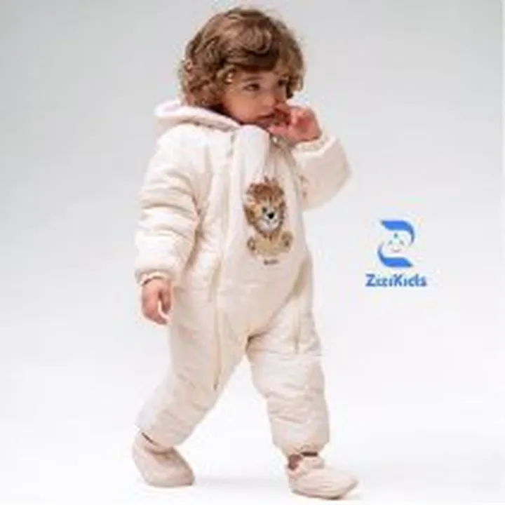 کاپشن سرهمی طرح شیر رنگ شیری زیزی کیدس