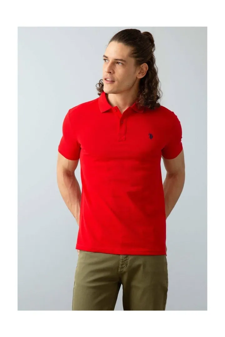 <span class="text-styled__StyledSpan-sc-d280c10c-1 dvOaRP">U.S. Polo Assn.< span>تیشرت قرمز یقه باریک