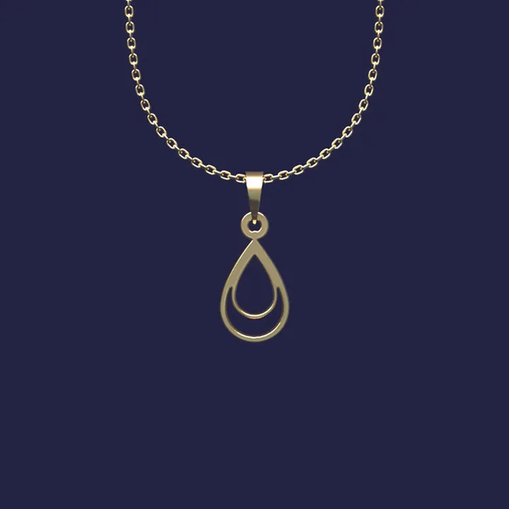 گردنبند طلا 18 عیار زنانه مدوپد مدل هندسی کد Z2-1-...