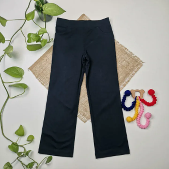 شلوار برند Tu طرح کمر کش جیب نما سرمه ای تیره رنگ – 5 سال