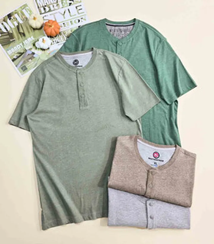 تیشرت مردانه سه دکمه کد 4689