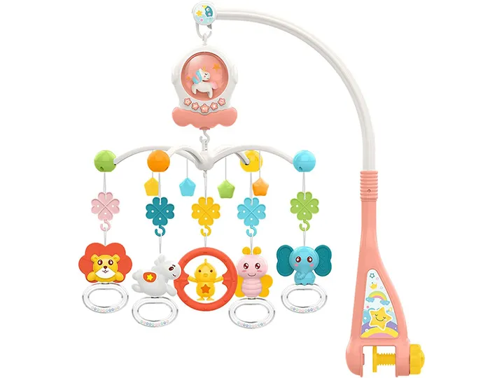 آویز تخت موزیکال و گردان نوزادی طرح اسب تک شاخ هانگر huanger