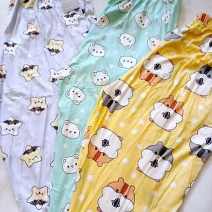 شلوارک گیاهی نخ پنبه قواره دار استیکردار رنگی برند LADY