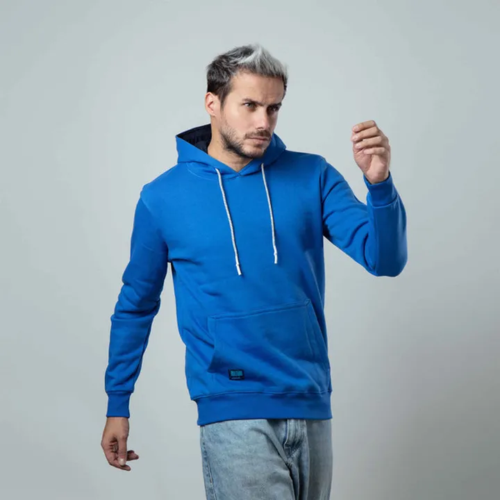 هودی مردانه باینت کد 606-16 رنگ آبی