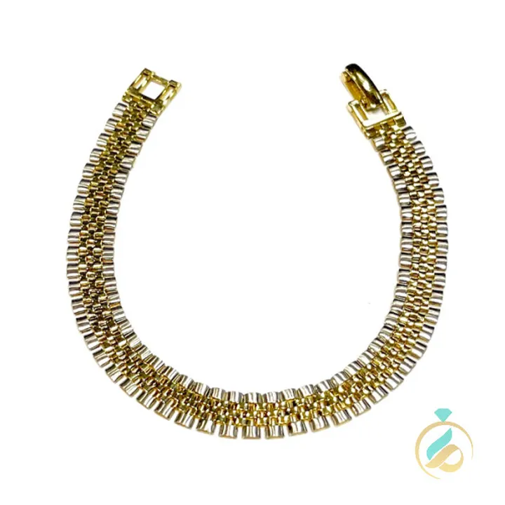 دستبند طلا رولکس طلای دورنگ