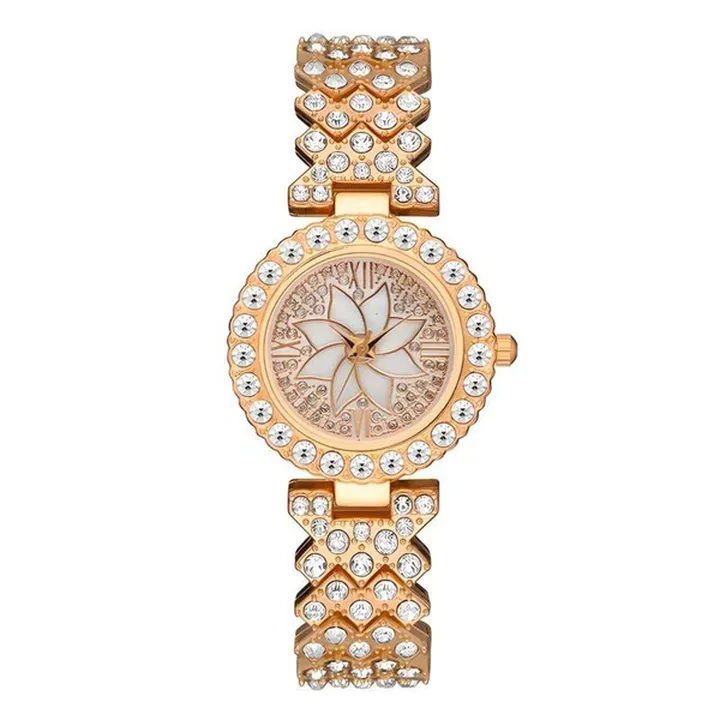 ساعت مچی عقربه ای زنانه مدل فول نگین RR