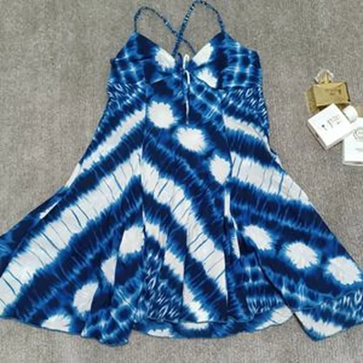 پیراهن کوتاه بند ضربدری لینن وارداتی