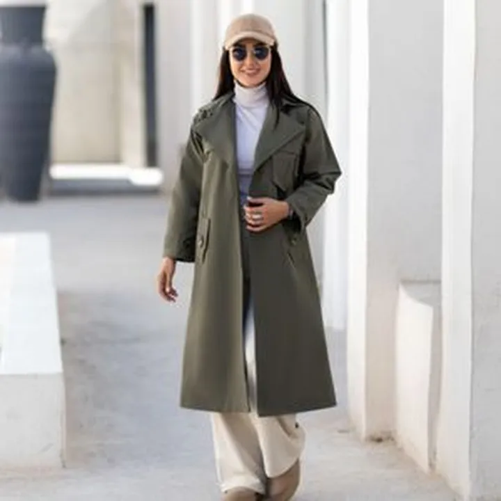 بارونی آستردار کتان زارا مدل نورا