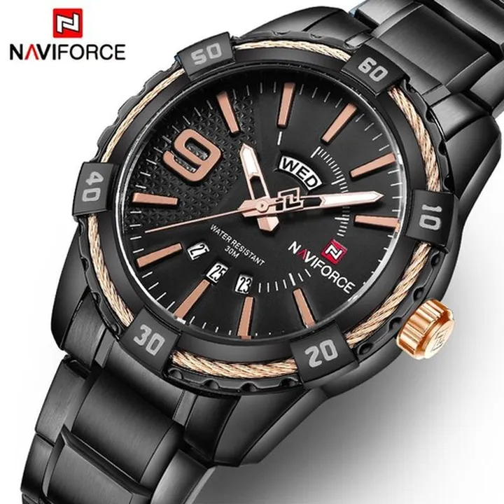 ساعت مچی مردانه بند استیل  نیوی فورس مدل Naviforce 9117 