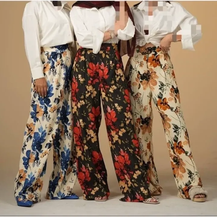 شلوار طرحدار   آیوا چاپی برگ   