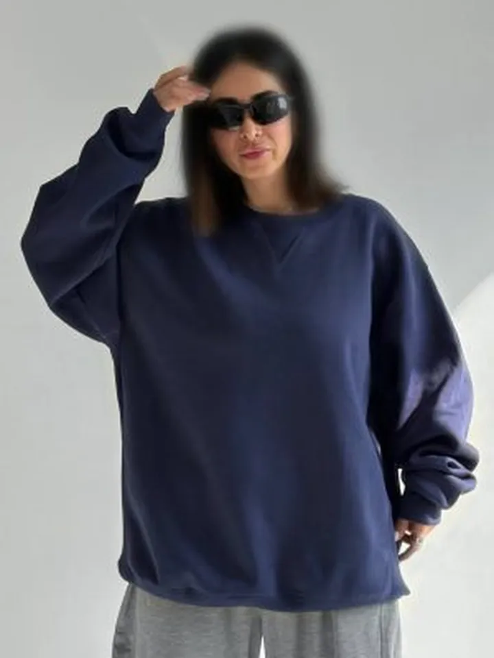 سویشرت دورس وارداتی (سورمه ای)