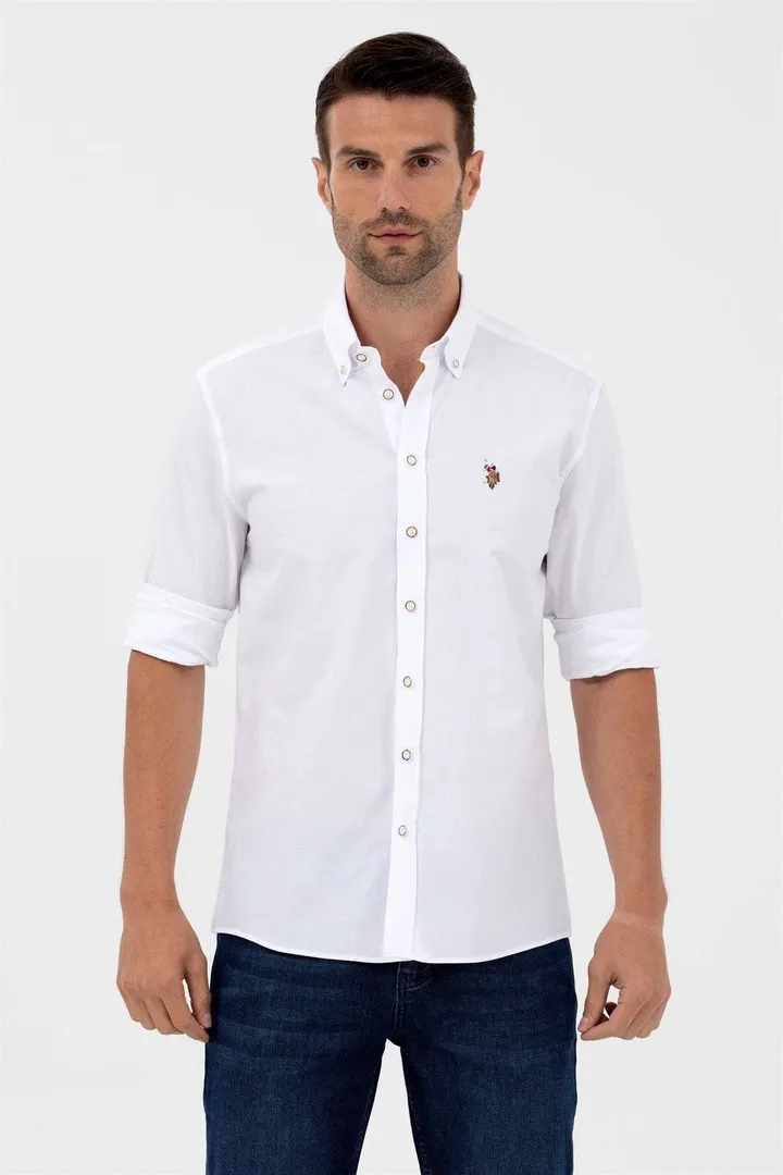 <span class="text-styled__StyledSpan-sc-d280c10c-1 dvOaRP">U.S. Polo Assn.< span>پیراهن نخی باریک مردانه