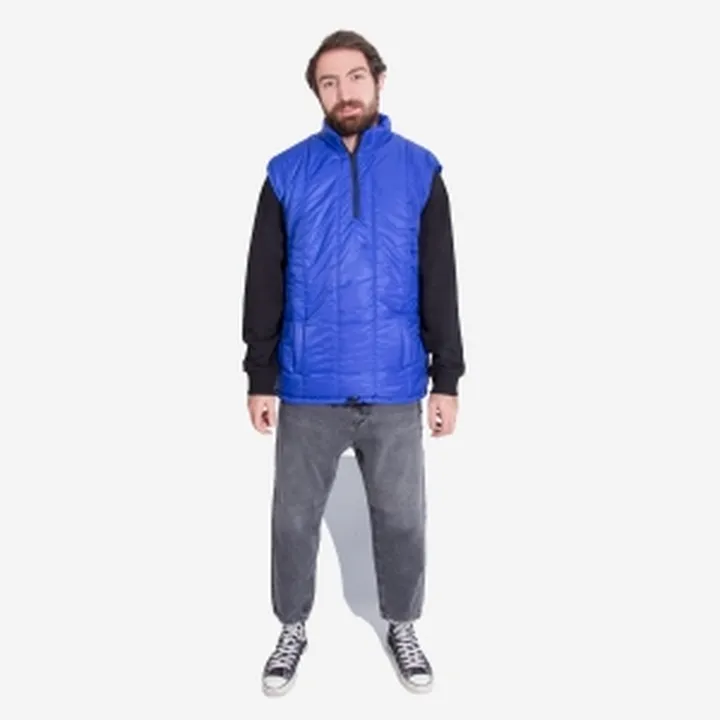 puffer vest blu