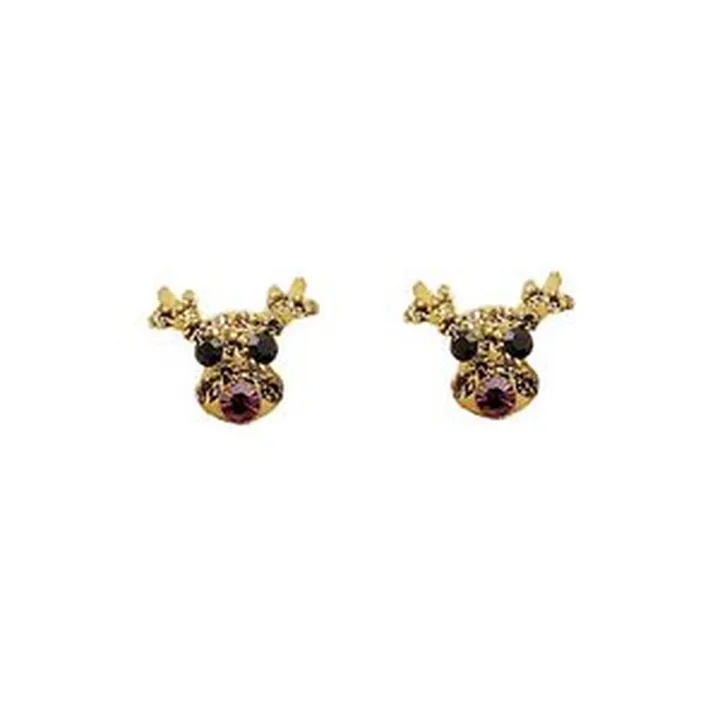 گوشواره نقره زنانه آی ام مدل گوزن میخی