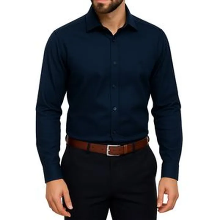 پیراهن آستین بلند یقه برگردان مردانه مدل 177-122