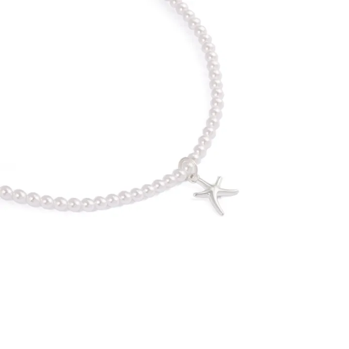 گردنبند نقره مروارید ستاره دریایی