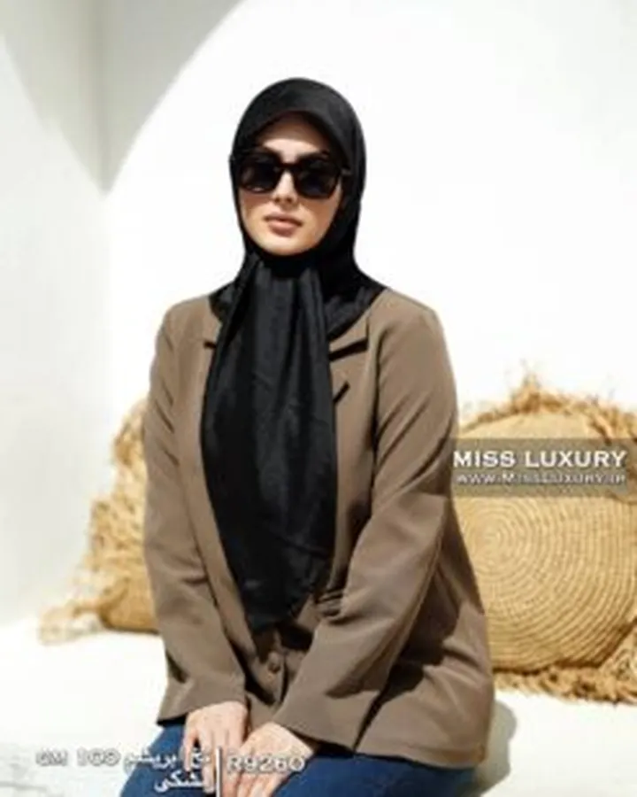 روسری نخ ابریشم مشکی R9260