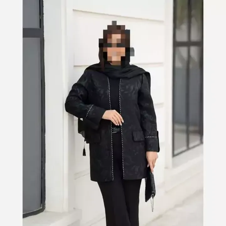 مانتو مزونی دوز ژاکارد عیدانه 