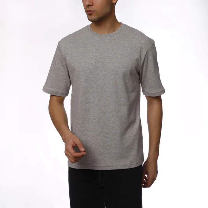 تی شرت آستین کوتاه مردانه ناربن مدل رادمهر رنگ طوس...