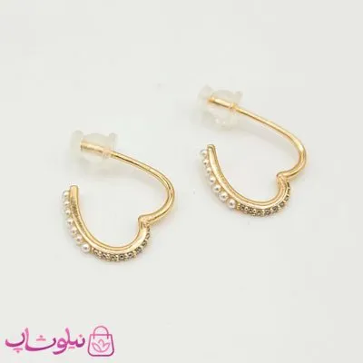 گوشواره دخترانه کوچک قلبی ژوپینگ کد 599